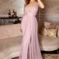 Tulle V-Neckline A-Line Gown By Amoris SE005P - Women Evening Formal Gown - Special Occasion