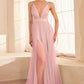 Tulle V-Neckline A-Line Gown By Amoris SE005P - Women Evening Formal Gown - Special Occasion