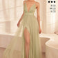 Tulle V-Neckline A-Line Gown By Amoris SE005P - Women Evening Formal Gown - Special Occasion
