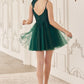 Lace Bodice A-Line Layered Tulle Short Dress by Cinderella Divine SF047 - Special Occasion