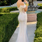 Off The Shoulder Mermaid Bridal Gown By Ladivine SF209W - Women Evening Formal Gown