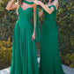 Strapless Cowl Neckline A-Line Gown By Amoris T703 - Women Evening Formal Gown - Special Occasion