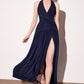 Halter Neckline Leg Slit Gown By Astee T502 - Women Evening Formal Gown - Special Occasion
