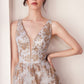Glitter Print A-Line Gown By Amoris T606 - Women Evening Formal Gown - Special Occasion
