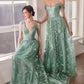 Glitter Off Shoulder A-Line Gown By Amoris T607 - Women Evening Formal Gown - Special Occasion