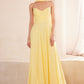 Strapless Cowl Neckline A-Line Gown By Amoris T703 - Women Evening Formal Gown - Special Occasion