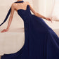 Strapless Cowl Neckline A-Line Gown By Amoris T703 - Women Evening Formal Gown - Special Occasion