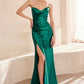 Strapless V Neckline Leg Slit Gown By Amoris T704 - Women Evening Formal Gown - Special Occasion