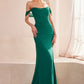 Off The Shoulder Scoop Neckline Gown By Amoris T705 - Women Evening Formal Gown - Special Occasion