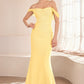 Off The Shoulder Scoop Neckline Gown By Amoris T705 - Women Evening Formal Gown - Special Occasion