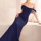 Off The Shoulder Scoop Neckline Gown By Amoris T705 - Women Evening Formal Gown - Special Occasion