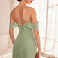 Off The Shoulder Scoop Neckline Gown By Amoris T705 - Women Evening Formal Gown - Special Occasion