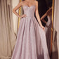Glitter Sweetheart A-Line Gown By Amoris T706 - Women Evening Formal Gown - Special Occasion