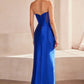 Strapless Sweetheart Leg Slit Gown By Amoris T708 - Women Evening Formal Gown - Special Occasion