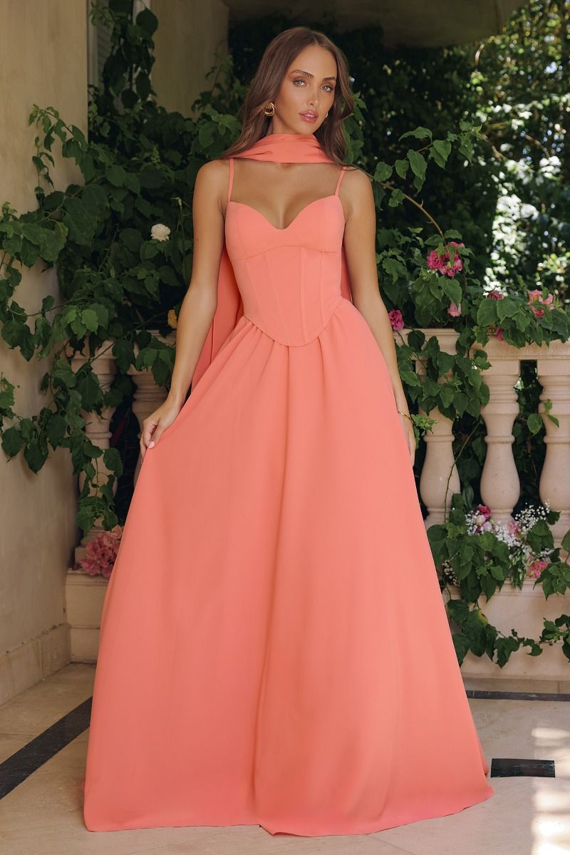 Pointed Sweetheart Neckline Gown By Amoris T711 - Women Evening Formal Gown - Special Occasion