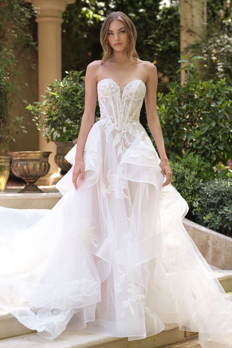 Strapless Sweetheart Neckline Bridal Gown by Andrea & Leo Couture WL059