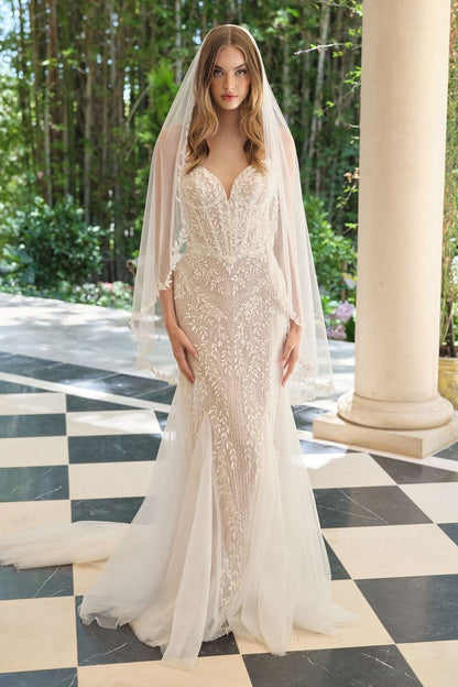 Strapless Sweetheart Mermaid Bridal Gown by Andrea & Leo Couture WL060