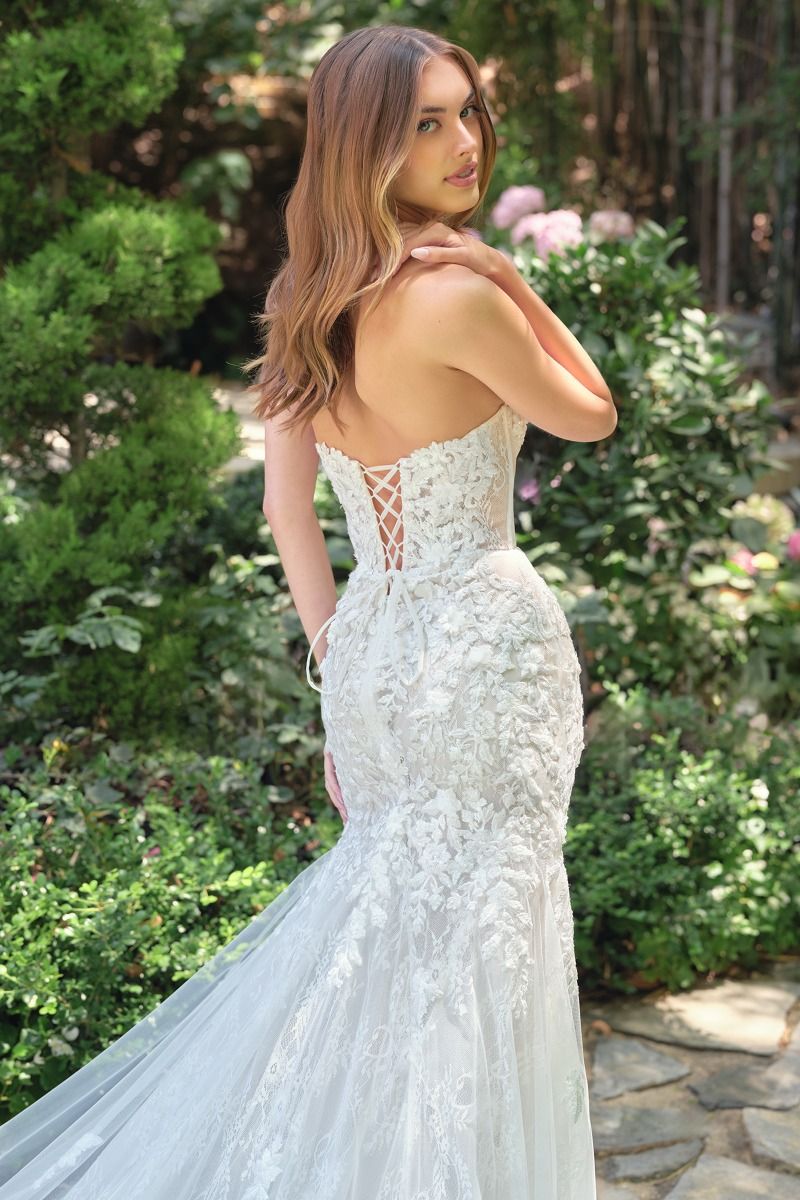 Strapless Fitted Mermaid Bridal Gown by Andrea and Leo WL088