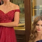 Sequns Lace Bodice and Tulle Off The Shoulder A-Line Dress by Cinderella Divine - CD0177 - Special Occasion