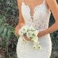 Mermaid Sheer Floral Bridal Gown by Ladivine CD937W