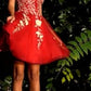 Off the Shoulder Lace Tulle Short Dress by Cinderella Divine - CD0194