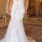 Strapless Lace Tulle Mermaid Bridal Gown by Cinderella Divine CD928