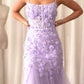 Fitted Floral Tulle Gown By Ladivine CD995 - Women Evening Formal Gown - Special Occasion