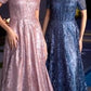 Off Shoulder Glitter A-Line Gown By Ladivine J835 - Women Evening Formal Gown - Special Occasion/Curves