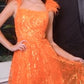 Feathered Ball Gown By Ladivine KV1076 - Women Evening Formal Gown - Special Occasion