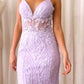 Fitted Beaded Mermaid Slit Gown By Ladivine CD992 - Women Evening Formal Gown - Special Occasion