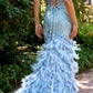 Fitted Feather Mermaid Gown by Andrea & Leo Couture A1116 - Special Occasion