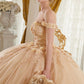 Off The Shoulder Floral Quinceanera Ball Gown By Ladivine 15702