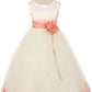 Flower Girl Dress- Satin Petal White Dress 2of 2 - AS160B Kids Dream