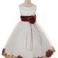 Flower Girl Dress- Satin Petal White Dress 2of 2 - AS160B Kids Dream