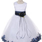 Satin Flower Petal White Flower Girl Dress 1of2 by AS160B Kids Dream - Girl Formal Dresses