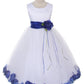 Satin Flower Petal White Flower Girl Dress 1of2 by AS160B Kids Dream - Girl Formal Dresses