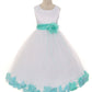 Satin Flower Petal White Flower Girl Dress 1of2 by AS160B Kids Dream - Girl Formal Dresses