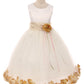 Satin Flower Petal White Flower Girl Dress 1of2 by AS160B Kids Dream - Girl Formal Dresses