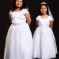 Girl Party Pleated Cap Sleeve Long Dress by AS222 Kids Dream - Girl Formal Dresses