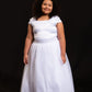 Girl Party Pleated Cap Sleeve Long Dress by AS222 Kids Dream - Girl Formal Dresses