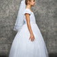 Girl Party Pleated Cap Sleeve Long Dress by AS222 Kids Dream - Girl Formal Dresses