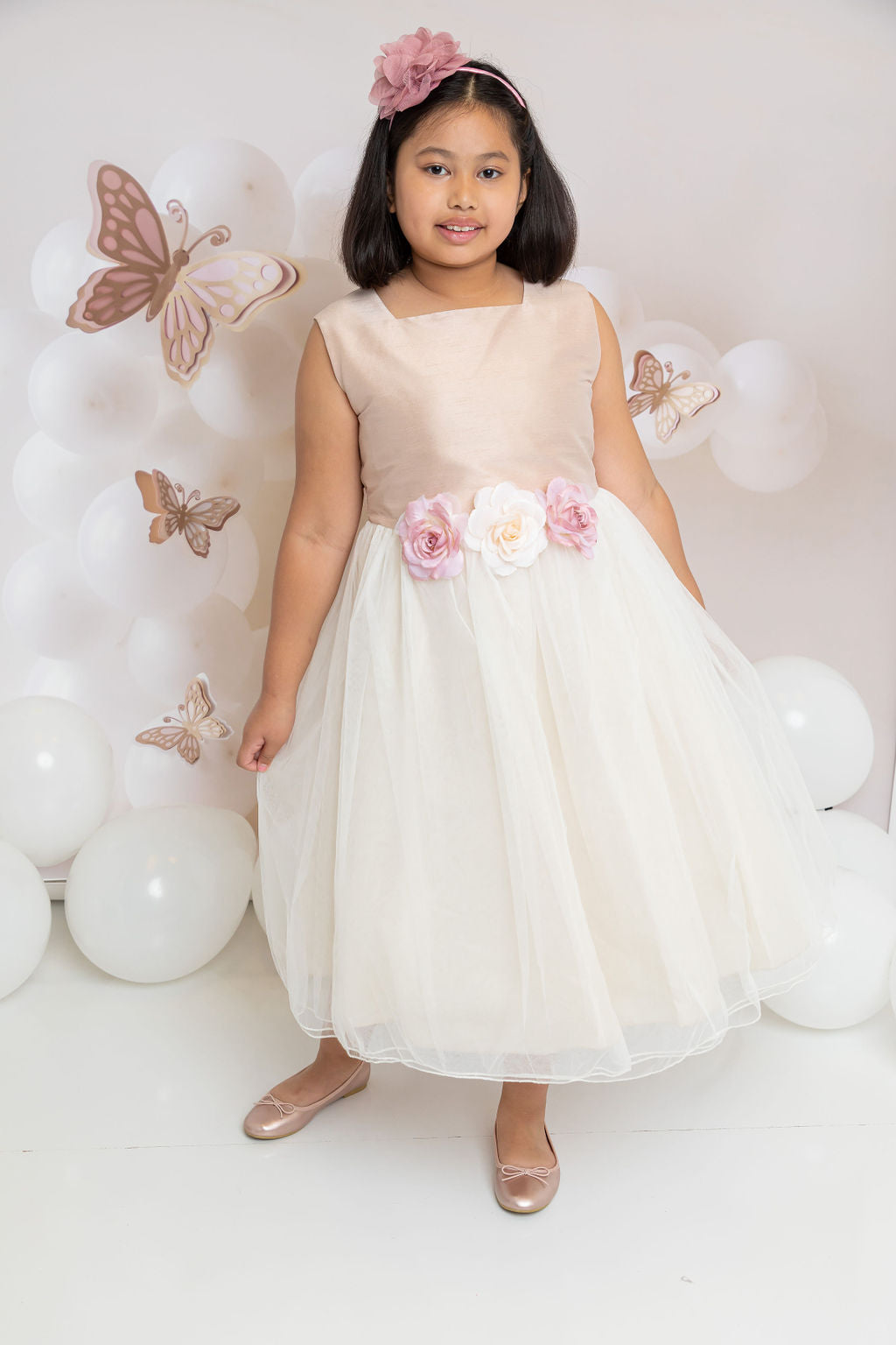 Poly Silk Tulle Girl Party Dress Plus Size by AS428 Kids Dream - Girl Formal Dresses