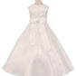 Flower Girl Party Long Satin Pearl Trim Communion Dress by AS386 Kids Dream - Girl Formal Dresses