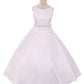 Flower Girl Party Long Satin Pearl Trim Communion Dress by AS386 Kids Dream - Girl Formal Dresses