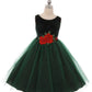 Velvet Rose Patch Girl Party Dress by AS396 Kids Dream - Girl Formal Dresses
