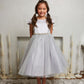 Sleeve Satin Girl Party Dress with Tulle by AS452 Kids Dream - Girl Formal Dresses