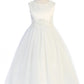 Luxurious Princess Floral Trim Girl Party Dress by AS458-A Kids Dream - Girl Formal Dresses