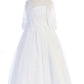 Girl Party Embroidery Mesh Half Sleeve Dress by AS462 Kids Dream - Girl Formal Dresses