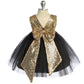 Baby Gold Silver Sequin V Back Girl Party Dress- AS498B Kids Dream