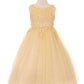 Pearl Sequins Tulle Party Dress with Satin Bow by Cinderella Couture USA AS5008